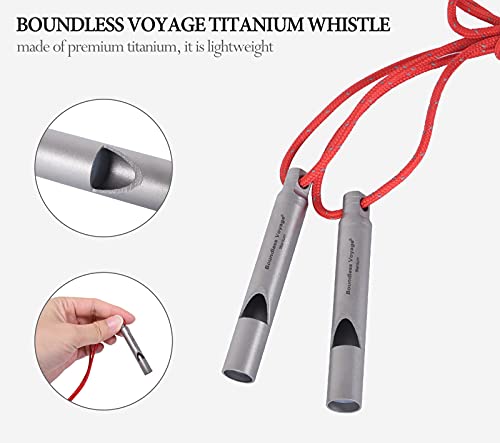 Loud Titanium Emergency Whistle with Lanyard - 1pc