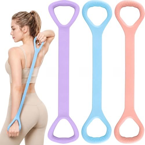 Figure 8 Resistance Bands Set - 3 Tension Levels, Pink+Blue+Purple