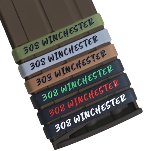 308 Winchester Magazine Marking Bands - 12 Pack OD Green-Black