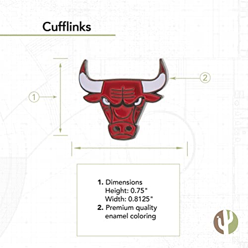Chicago Bulls Cufflinks - NBA Team Formal Wear Accessories