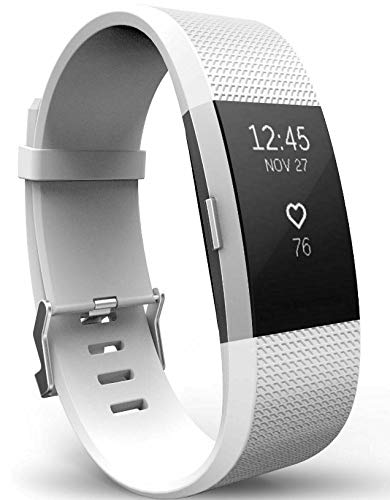 Adjustable Sport Wristband for Fitbit Charge 2 - White, Small