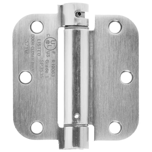 Self-Closing Door Hinge - 3.5 Inch x 3.5 Inch - Satin Nickel - 1 Piece