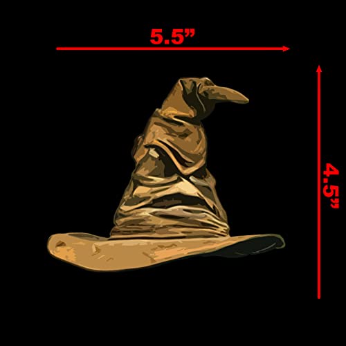Wizard School Hat Sticker Decal - Weatherproof, 5.5" x 4.5"