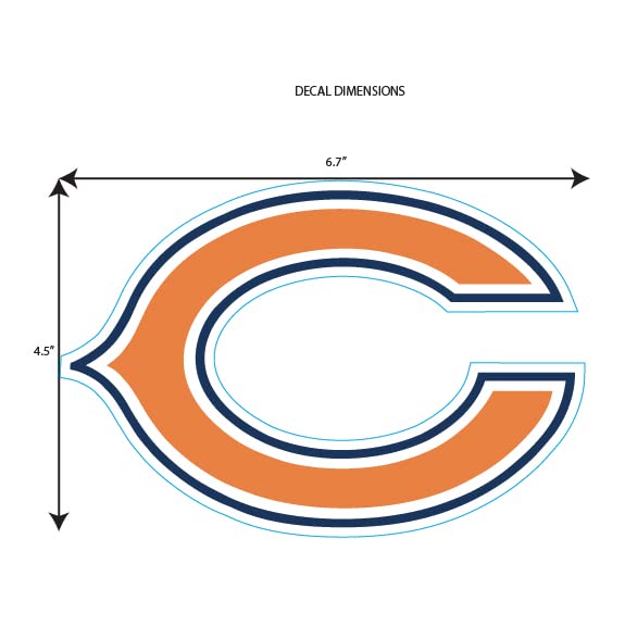 Chicago Bears NFL Logo Magnet - 8 Inch Automotive Magnet Sheet