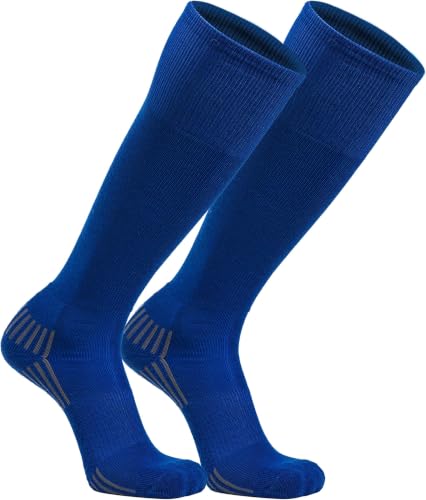 Youth Baseball & Softball Socks - Tall Sports Socks - Small Royal Blue