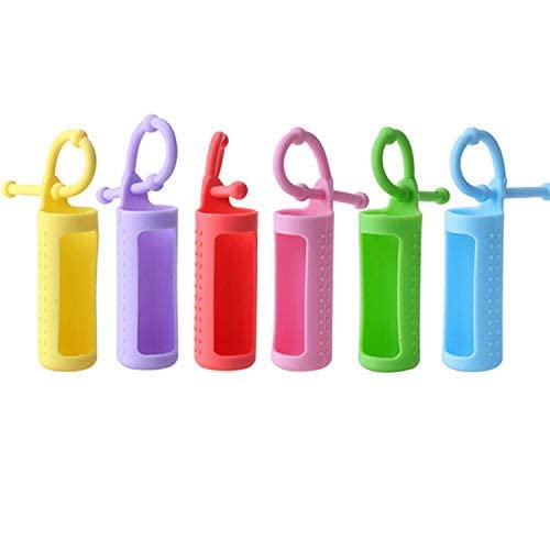 Essential Oil Bottle Holder Sleeve - 6 Pack Silicone Travel Case