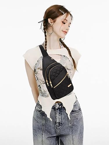 Small Crossbody Sling Bag for Women - Lightweight Nylon Hiking Backpack