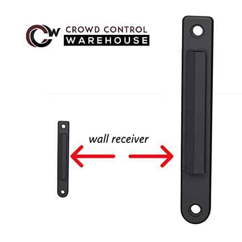 Crowd Control Warehouse - CCW Series WMB-220 Fixed Wall Mount Retractable Belt Barrier - 15 Foot, Yellow"Caution - DO NOT Enter" Black Letters Belt with Black ABS Case