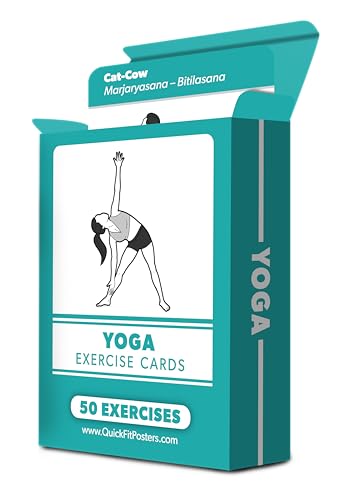 Yoga Pose Exercise Cards with 50+ Positions - 2.5" x 3.5"