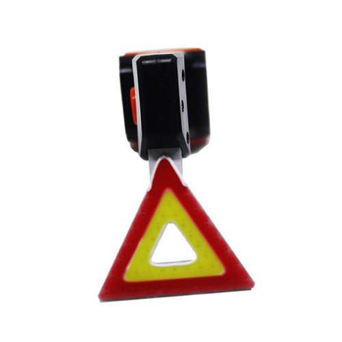 SUPVOX USB Rechargeable Bike Taillight with Triangle Warning Sign Shape 5 Light Modes Led Rear Safety Light Ip63 Waterproof Adjustable Strap for Road Cycling