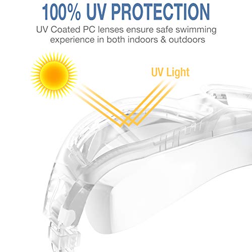 OutdoorMaster Wide View Swim Mask for Adults, Anti-Fog & UV Protection