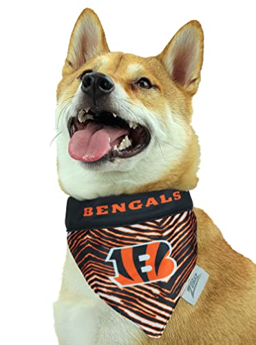 Reversible Pet Bandana for Dogs & Cats - Cincinnati Bengals, Large/X-Large