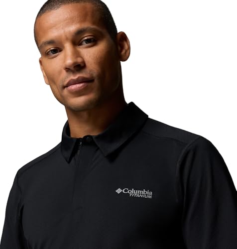 Columbia Men's Diamond Peak Pro Polo X-Large Black Active Fit UV-Blocking