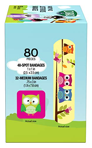 Kids Bandages - 80 Count, Colorful Designs, All-Purpose Protection