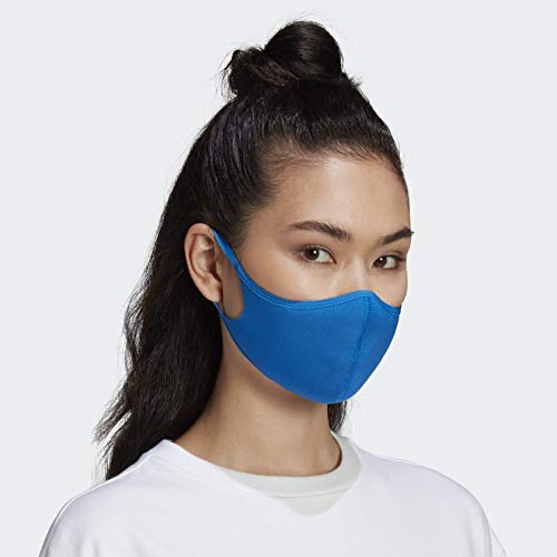 Reusable Face Covers 3-Pack - Soft & Washable, Bluebird, M/L