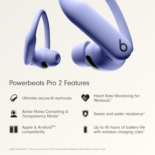 Wireless Noise Cancelling Workout Earbuds with Heart Rate Monitor