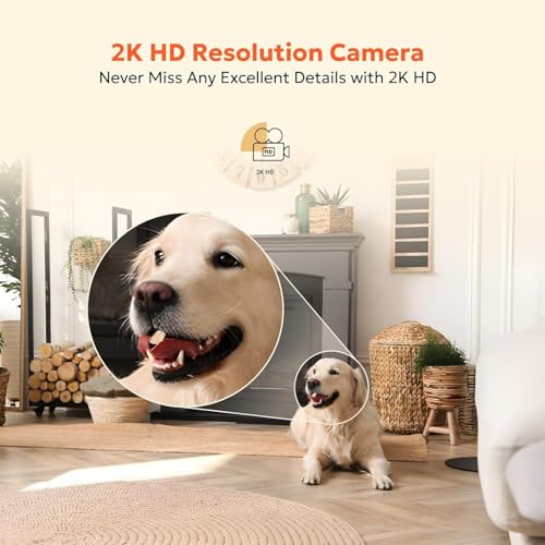 owltron Indoor Security Camera, 2K Cameras for Home Security with Motion Detection, Pet Cam & Baby Monitor with Night Vision, 2.4 GHz WiFi Two-Way Talk, Cloud/SD Storage, Works with Alexa