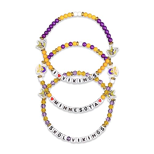 Minnesota Vikings Team Friendship Bracelet 3 Pack