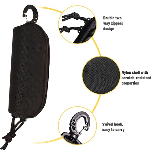 Durable Tactical Molle Glasses Pouch - Black Eyewear Case