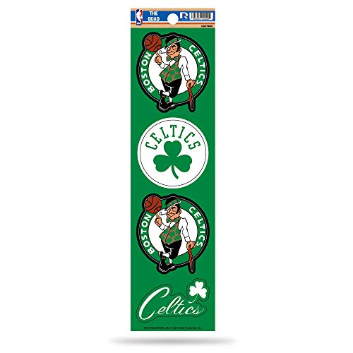 Boston Celtics Decal Set - 4 Die-Cut Vinyl Stickers, 3" x 12"