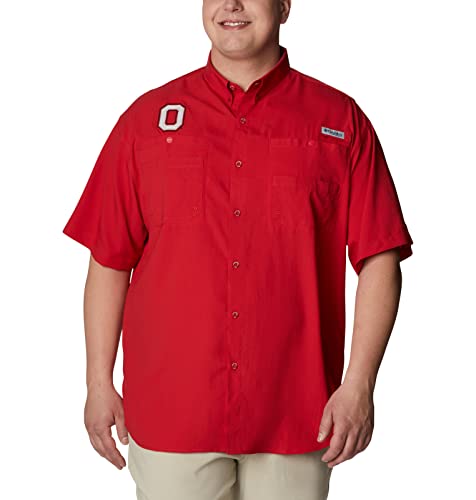 Men's Short Sleeve Fishing Shirt - Ohio State Buckeyes - XX-Large - Intense Red