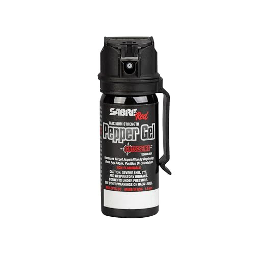 Crossfire Pepper Gel Spray - 360° Angle Defense, 20 ft Range