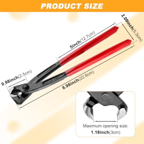 9 Inch Ear Clamp Pliers ? Chrome Vanadium Steel for Easy Hose/Pipe Install & Remove, Cuts Tool Clutter ? Ideal for Tight-Space Repairs, Car Fuel Lines & DIY Projects