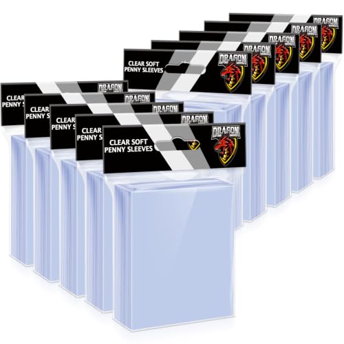 1000 Clear Card Sleeves for Trading Cards - Soft Penny Protectors
