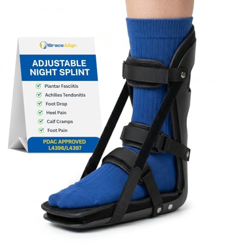 Brace Align S Night Splint Sleeping Boot for Plantar Fasciitis Heel Pain Relief