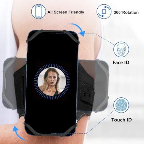 360° Rotatable Phone Armband for 4-6.7 Inch Smartphones
