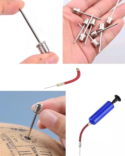 10-Piece Ball Pump Needle Set with Storage Case - Brass & Stainless Steel