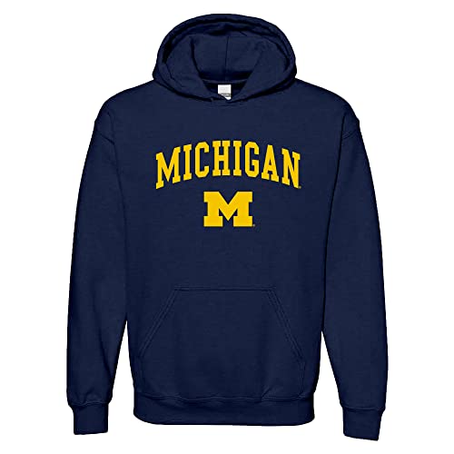 Michigan Wolverines Navy Arch Hoodie - X-Large