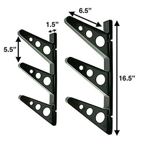 StoreYourBoard Ski Wall Rack ? Horizontal Ski Rack Wall Mount, Holds 3 Pairs of Skis and Poles, Ski and Snowboard Wall Rack for Garage or Home, Holds Up to 40 lbs