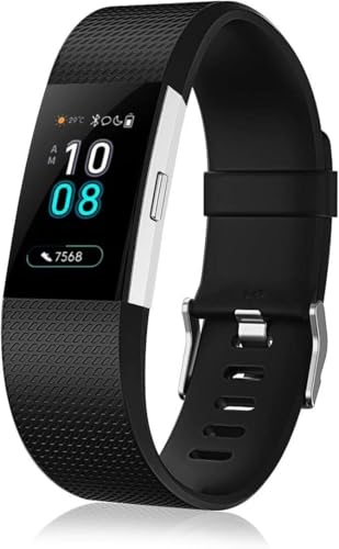 Replacement Fitness Tracker Wristband for Charge 2 - Large Black