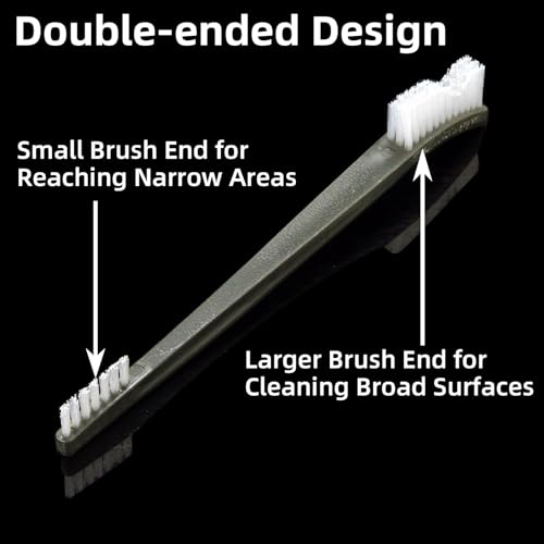 Double-Ended Gun Cleaning Brush - 12 Pack White Nylon Bristles