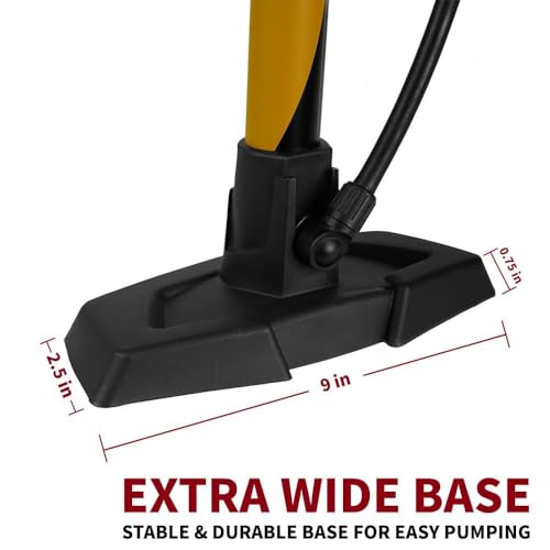 Durable Bike Floor Pump with Smart Valve Head – 160 PSI