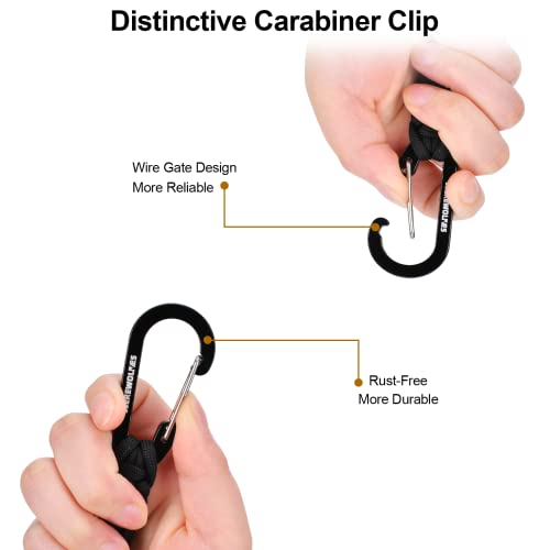 Paracord Keychain with Carabiner - 3 Pack Adventure