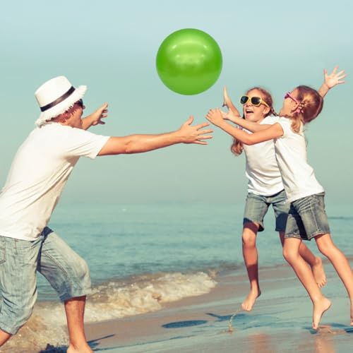 Green 6-Inch Inflatable Bouncy Balls Set of 6 for Kids Indoor & Outdoor Play