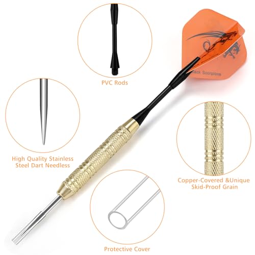 18 Pack 20G Metal Tip Darts Set - Stainless Steel Dart Set