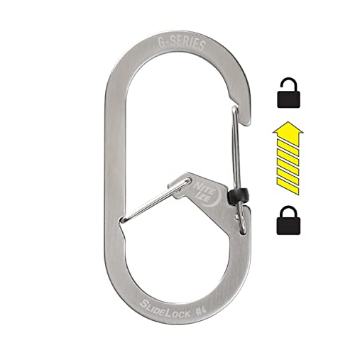 Dual Chamber Carabiner Keychain with SlideLock Security - 1 Count