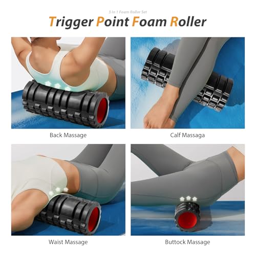 5-in-1 Deep Tissue Foam Roller Set for Muscle Relief & Recovery