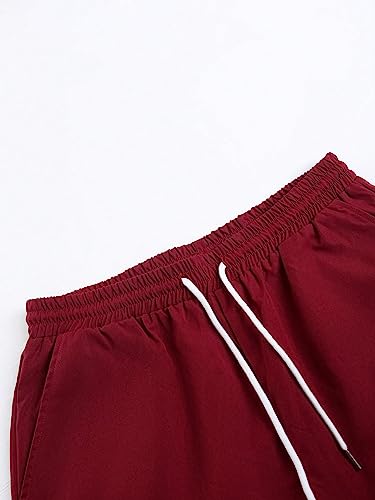 GORGLITTER Men's Rave Vacation 2-Piece Shorts Set Large Red & White