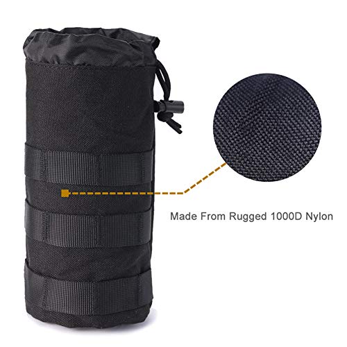 Tactical Water Bottle Holder Pouch - Black, 1 Pack