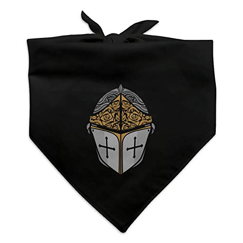 Knight Warrior Helmet Dog Bandana - Black