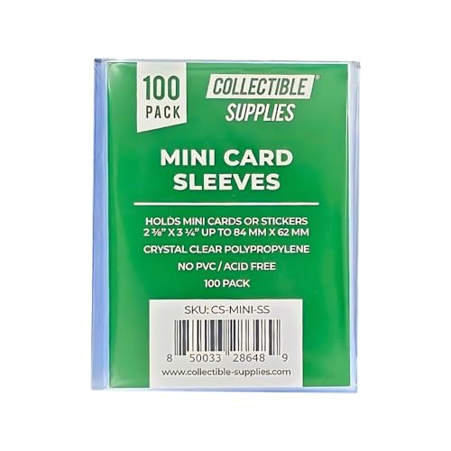 Mini Card Soft Sleeves - 2 3/8" x 3 1/4" - 100 Pack