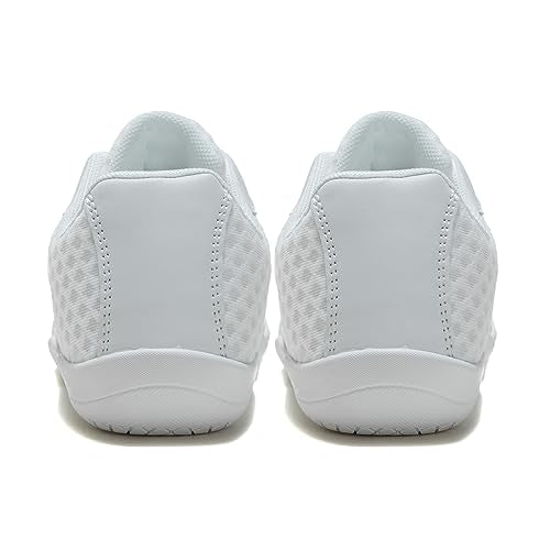 Youth Cheerleading Shoes - Comfortable White Sneakers for Girls
