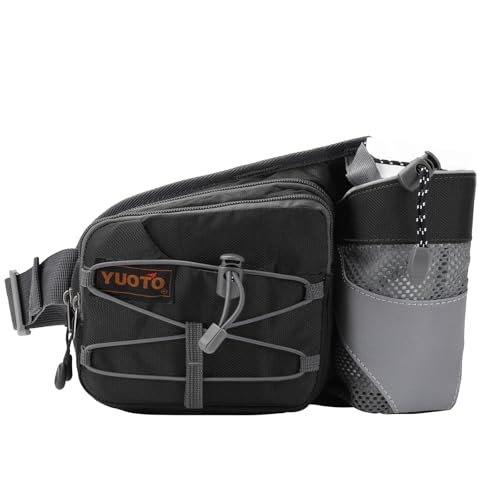 Hydration Waist Pack with Water Bottle Holder - Black