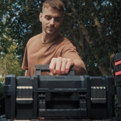 Anyyion 17In Tool Box,Double handles, Stackable, Essential for Home Decor.£¨Internal Size:16.54¡±L*10.55¡±W*4.33¡±H) (Double handles)