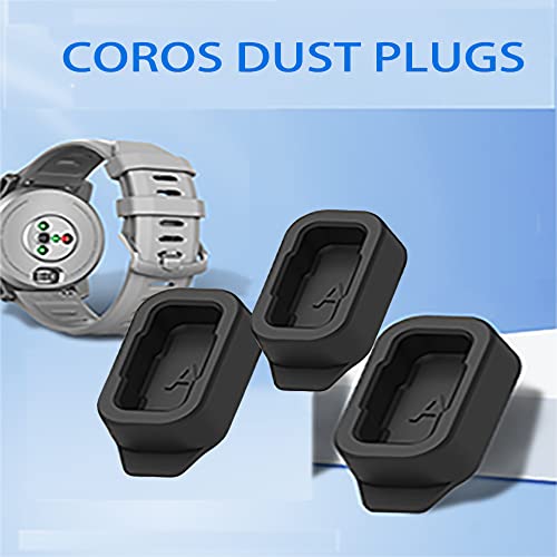 Charger Port Protector Dust Plug for COROS PACE Pro/4/3/2 - Black