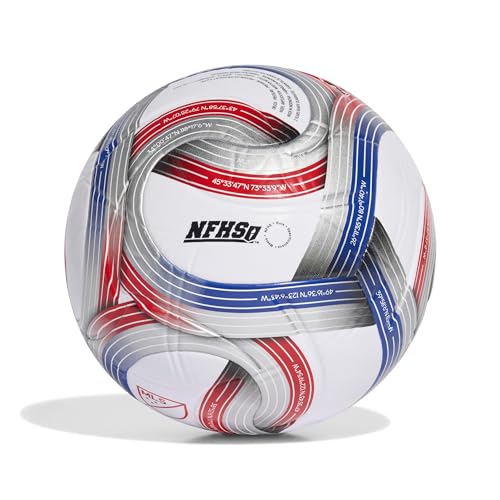 Game-Ready MLS Soccer Ball - White/Team Royal Blue/Red/Silver Metallic